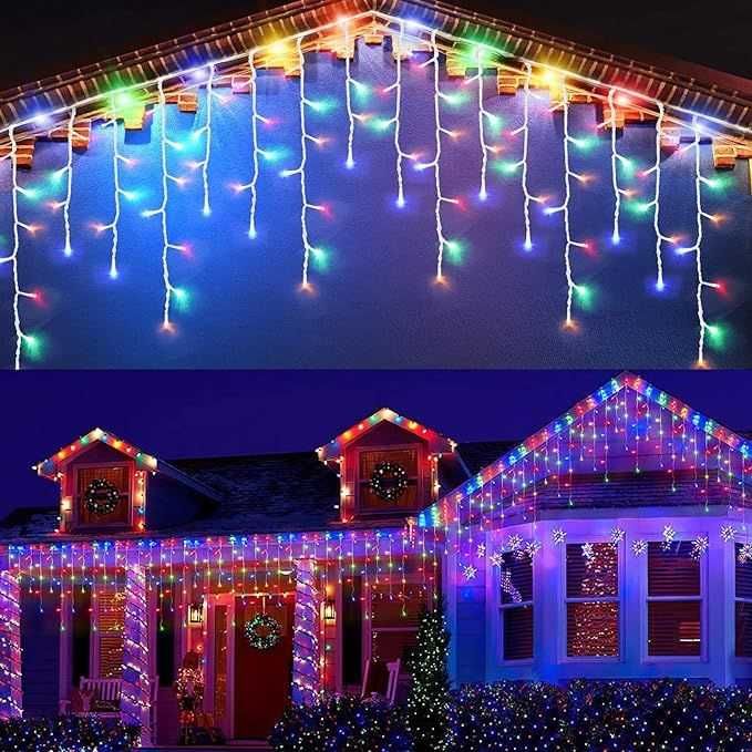 Sople Kurtyna Swiatełka 1000LED Lampki ZEWNĘTRZNE RÓŻNE KOLORY