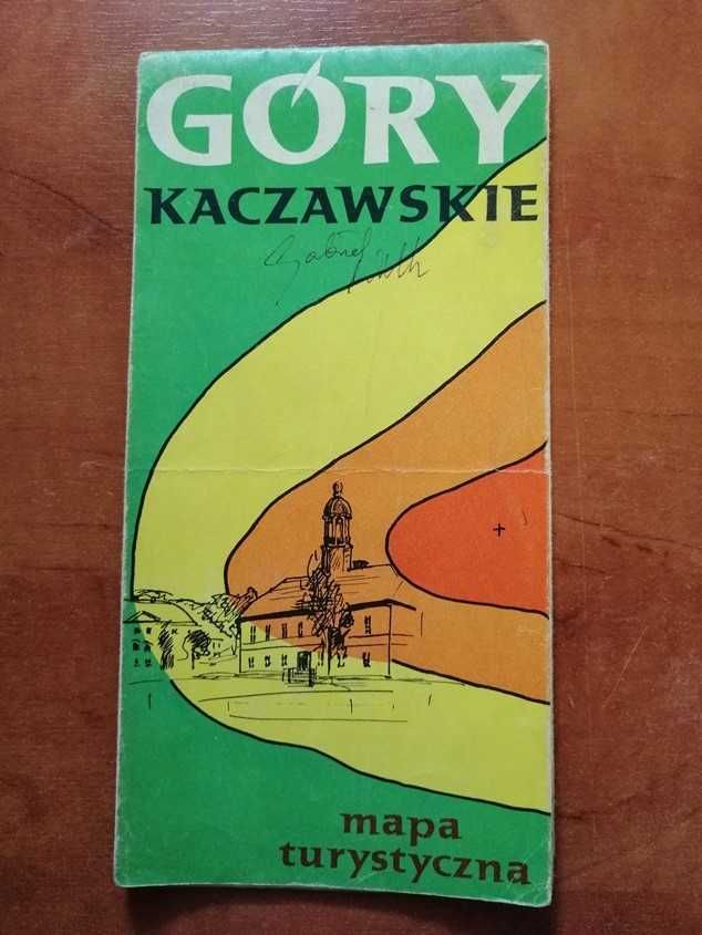 Mapa turystyczna GÓRY KACZAWSKIE. Stara mapa z 1973 r.