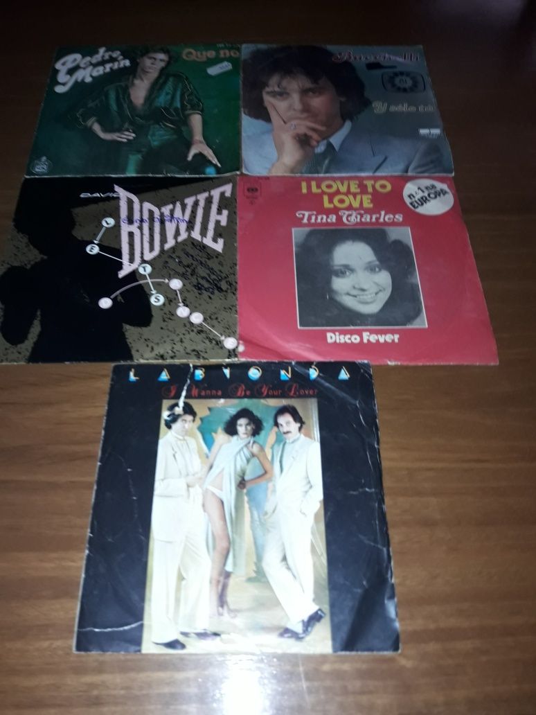 Discos de vinil(singles) músicas dos anos 80 e 90