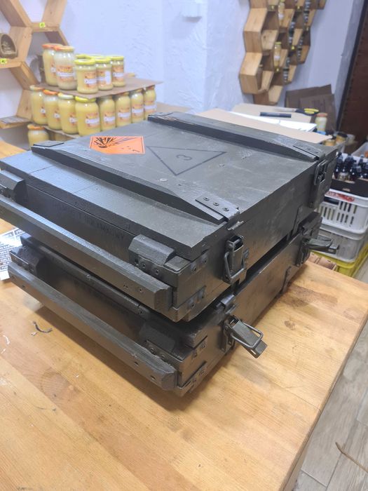 Skrzynka Drewniana Wojskowa na Alkohol Duch Puszczy