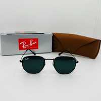 Солнцезащитные очки Ray Ban Hexagonal 3548 Black 50 стекло Уценка-Брак