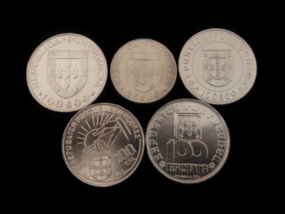 5 moedas de 100$ + 25$ Comemorativas - (Conjunto 4€) #8