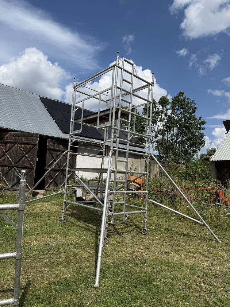 Rusztowanie jezdne, aluminiowe, 1.35m x 2m; 6m wysokosc robocza