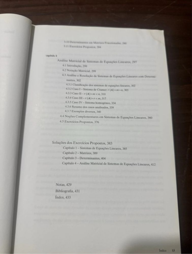 Livro noções sobre Matrizes e Sistemas de Equações Lineares