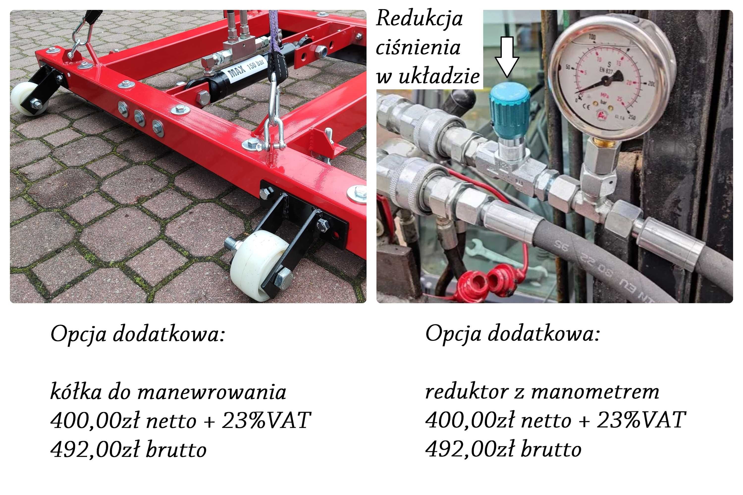 Chwytak / układarka do kostki brukowej do koparki, ładowarki, wózka