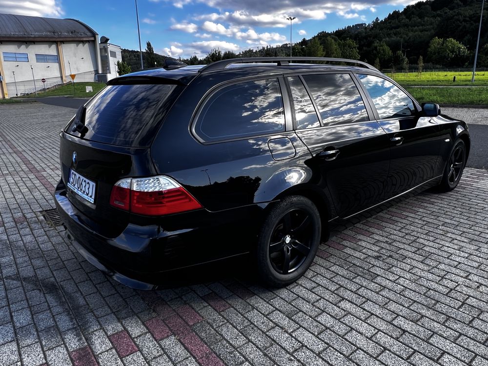 Bmw E61 520d 2.0d 163km lift Android Czarna LCI