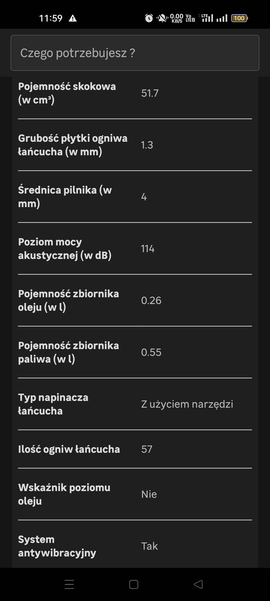 Piła spalinowa NAC CST52-40-01AC-V 2.1kW 51.7cm3