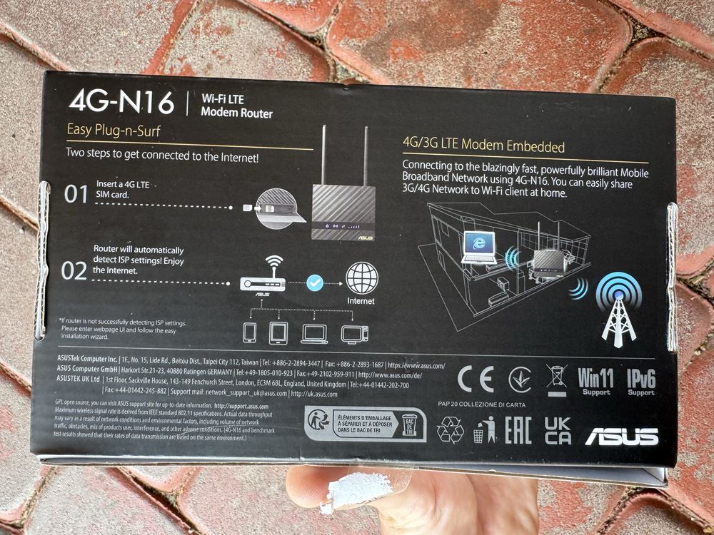 Router sim 4g-n16 ASUS nowy media expert