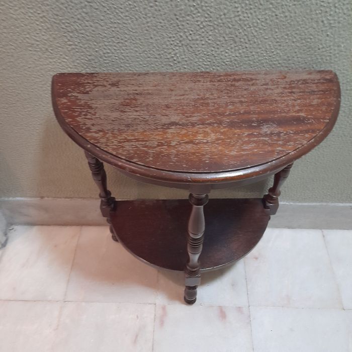 Mesa meia lua madeira