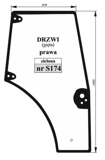 Szyba drzwi lewa/prawa pasuje do CASE/NEW HOLLAND