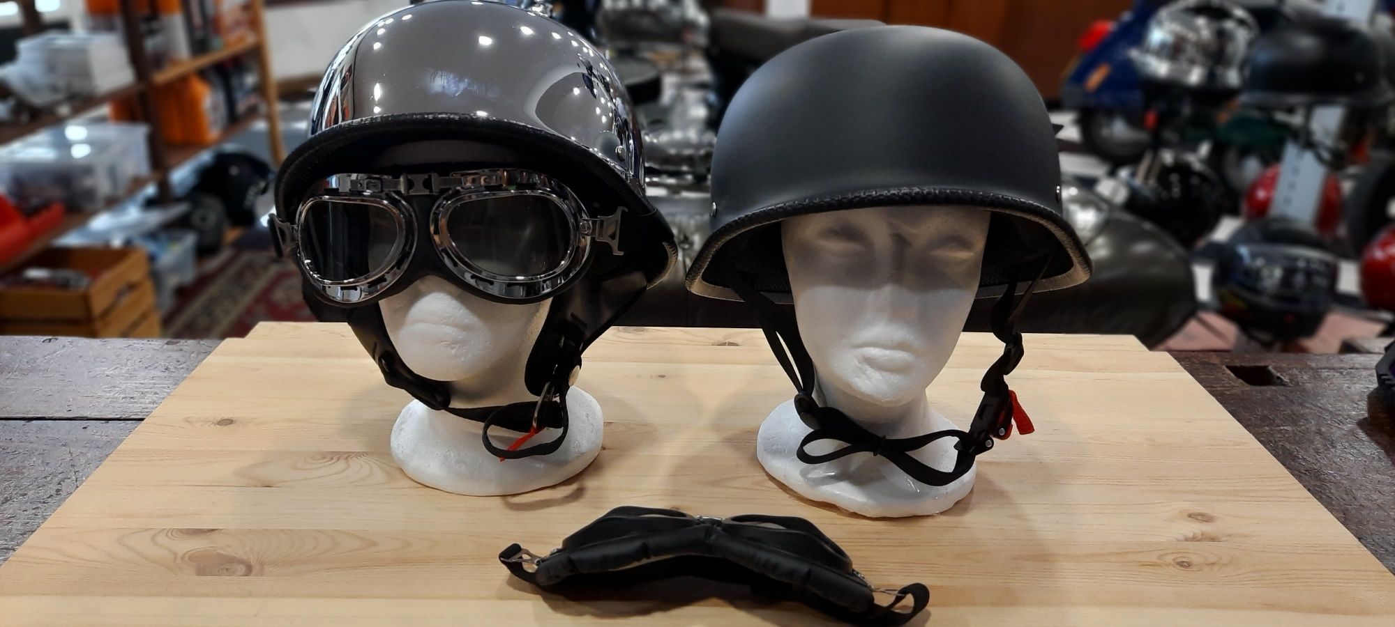Capacete com óculos