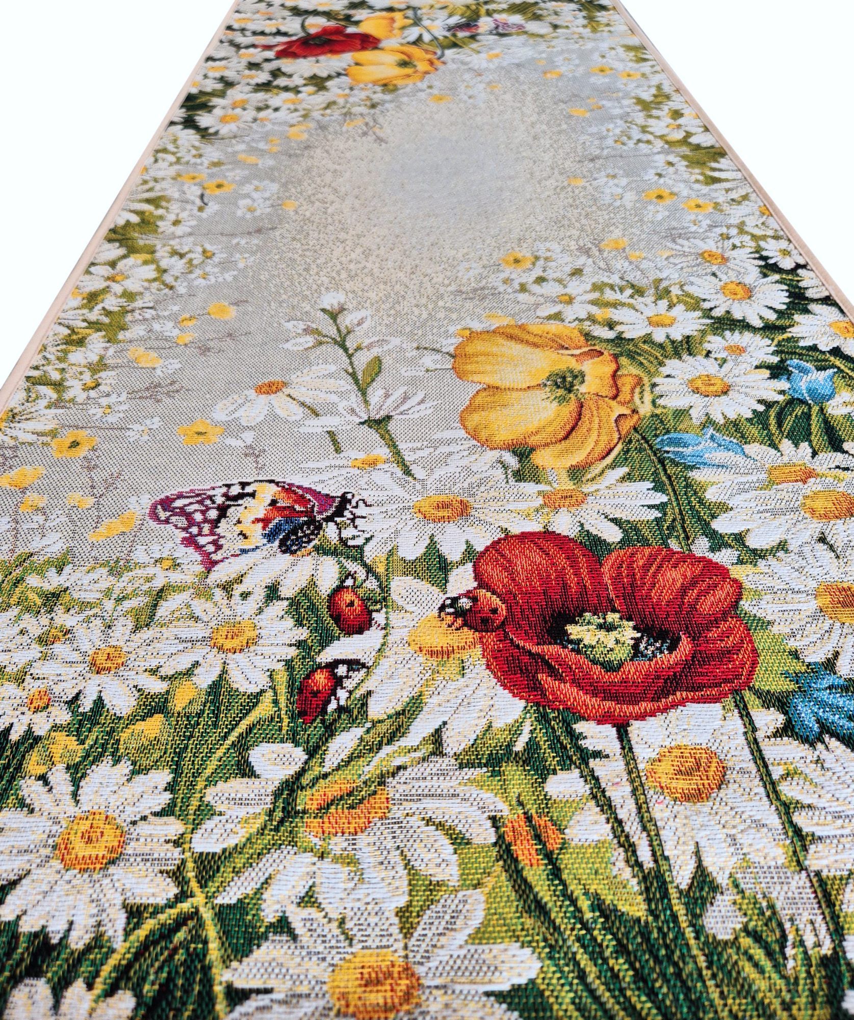 Bieżnik 40x100 cm V Daisy Letnia Łąka gobelinowy w kwiaty stokrotki