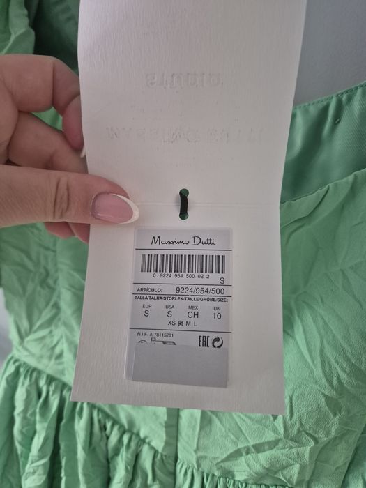 Śliczna krótka sukienka koktajlowa letnia Massimo Dutti Studio s/36 no