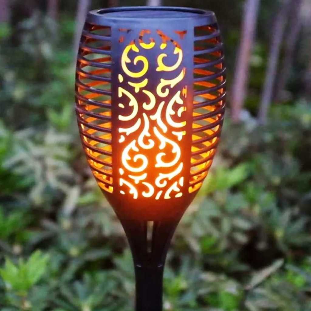 Zestaw 4 x lampka solarna pochodnia led