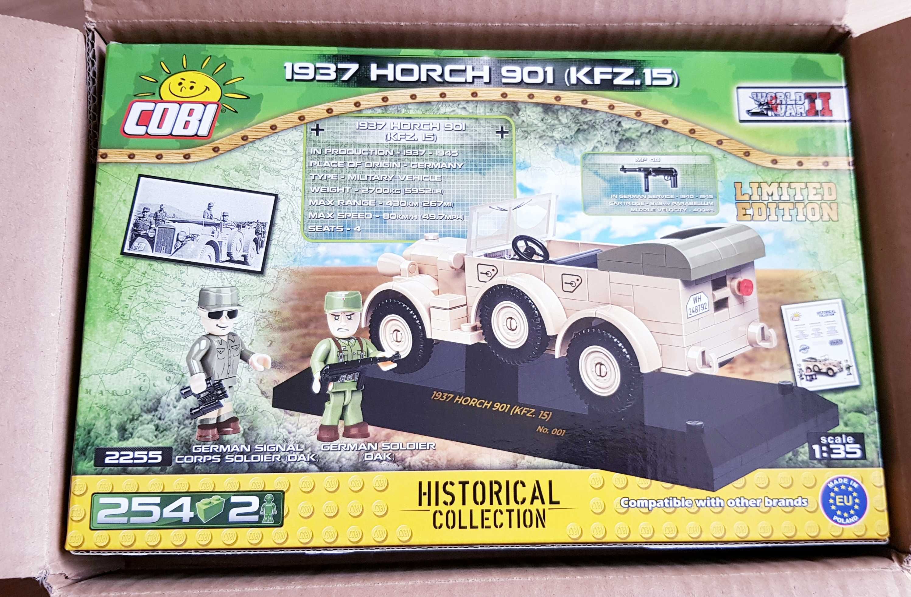 Klocki Cobi 1937 HORCH 901 (KFZ.15) Edycja Limitowana COBI (2255)