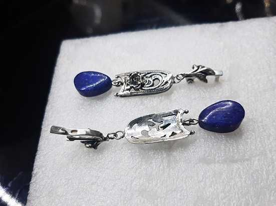 Ляпіс-лазурит в сріблі - ультрамариновий блюз