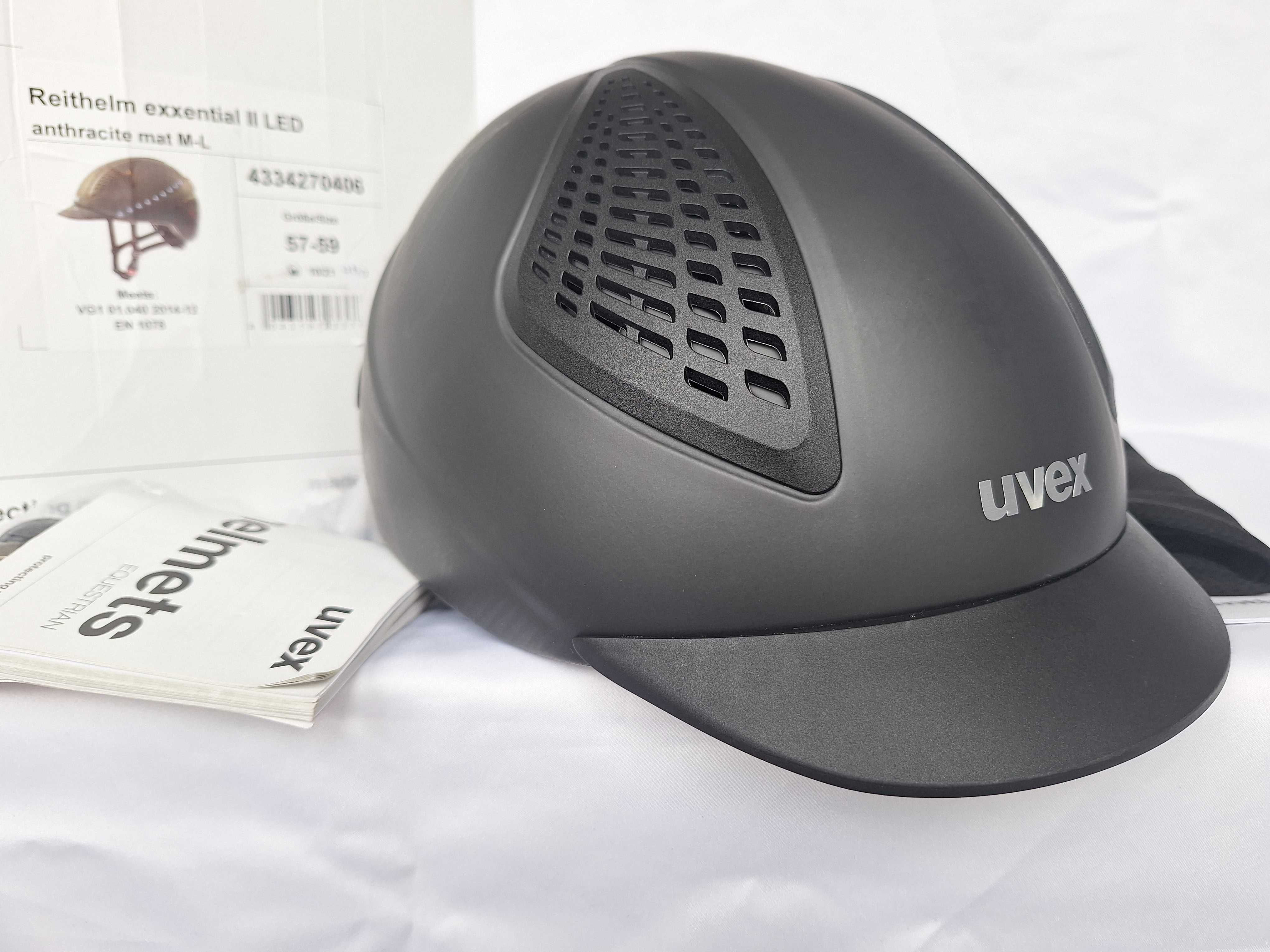 Kask jeździecki toczek Uvex Reithelm Exxential II Led M/L 57-59cm