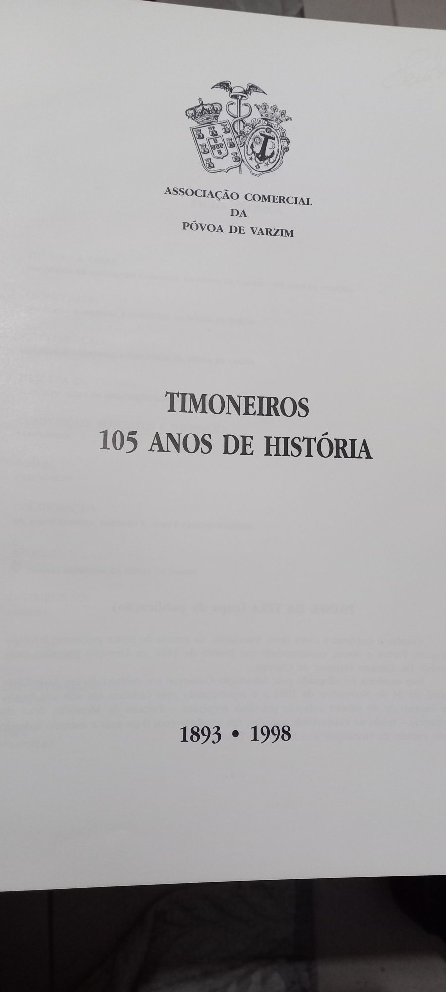 Livro : TIMONEIROS -  105 ANOS DE HISTÓRIA