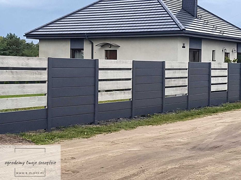 ogrodzenie z betonu kompozytowego wersja dwustronna wys 200cm