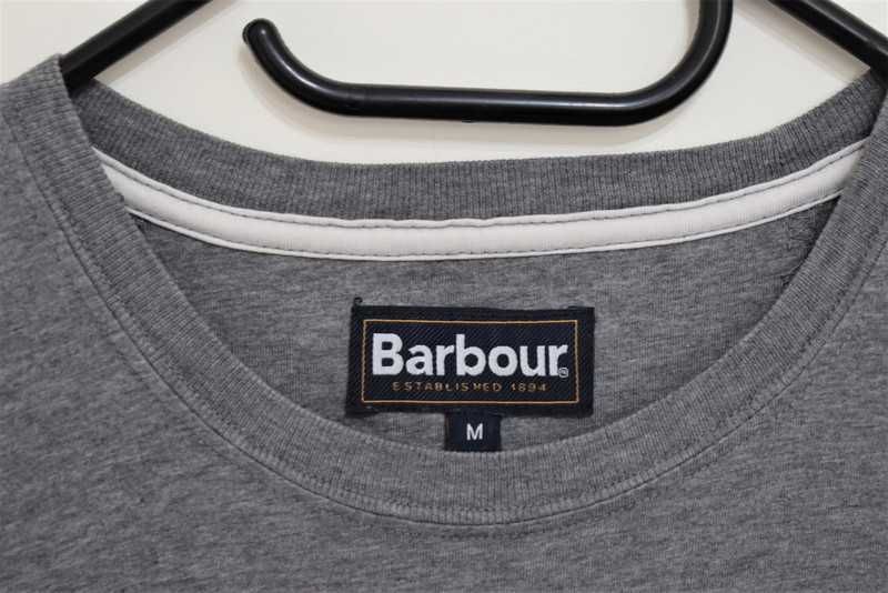 Barbour szary T-shirt elastyczny dopasowany super slim fit S