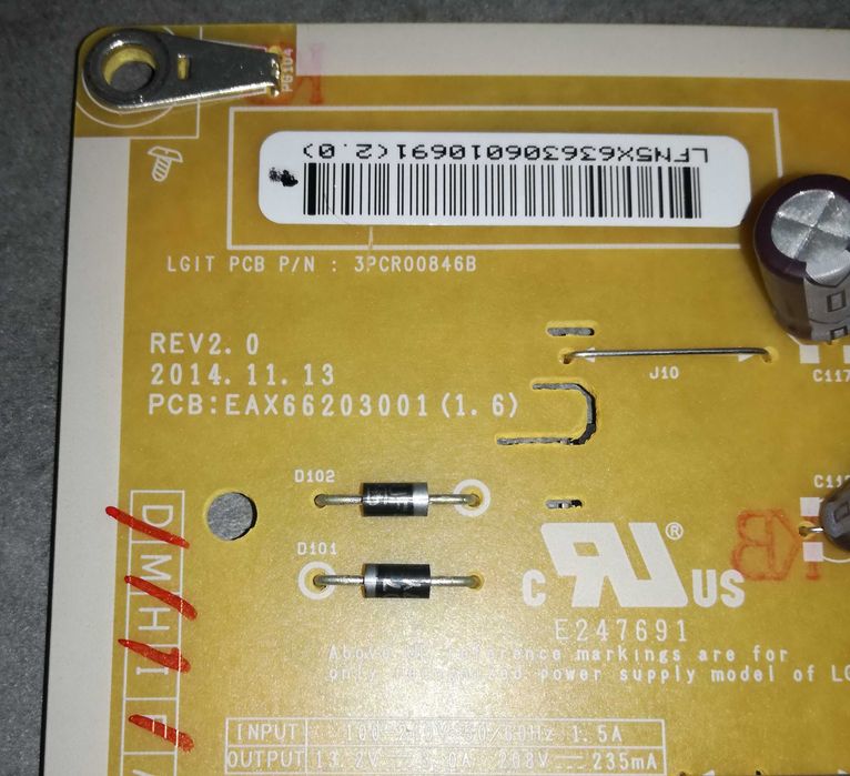 Placa TV LG - Power Supply