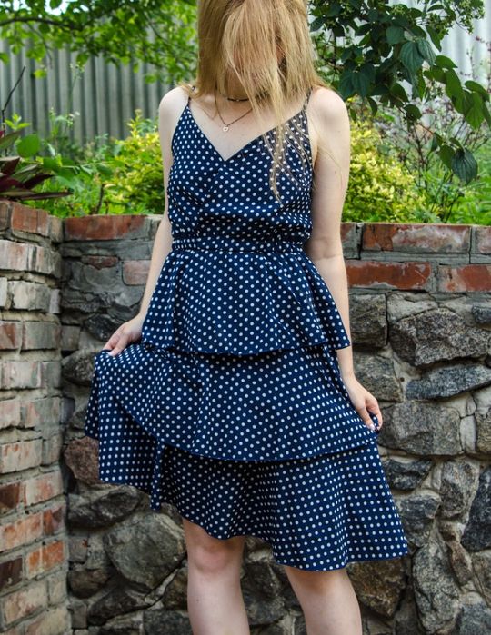 Сарафан в горошок, S