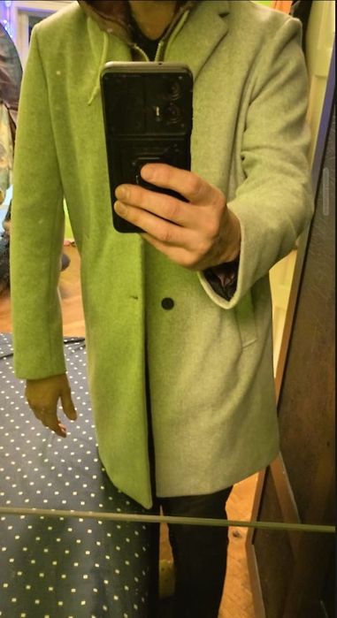 ZARA płaszcz Męski L   jasnoszary!  150zl