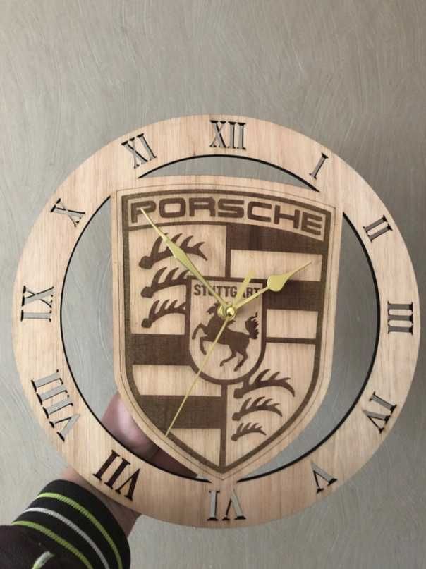 Relógio – Porsche – Único e Raro Relógio de Parede em Madeira Porsche
