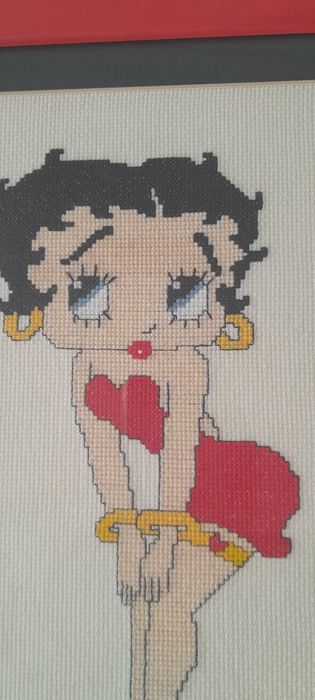 Quadro em ponto cruz betty boop