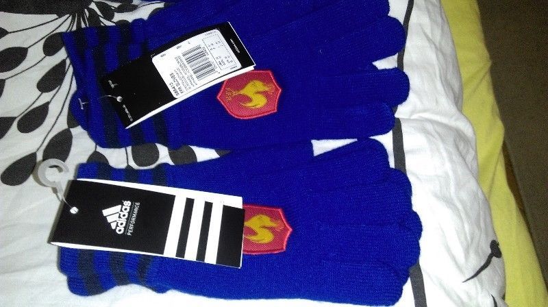 Nowe rękawiczki ADIDAS Equipe DE FRANCE BLUE GLOVES - FFR zimowe