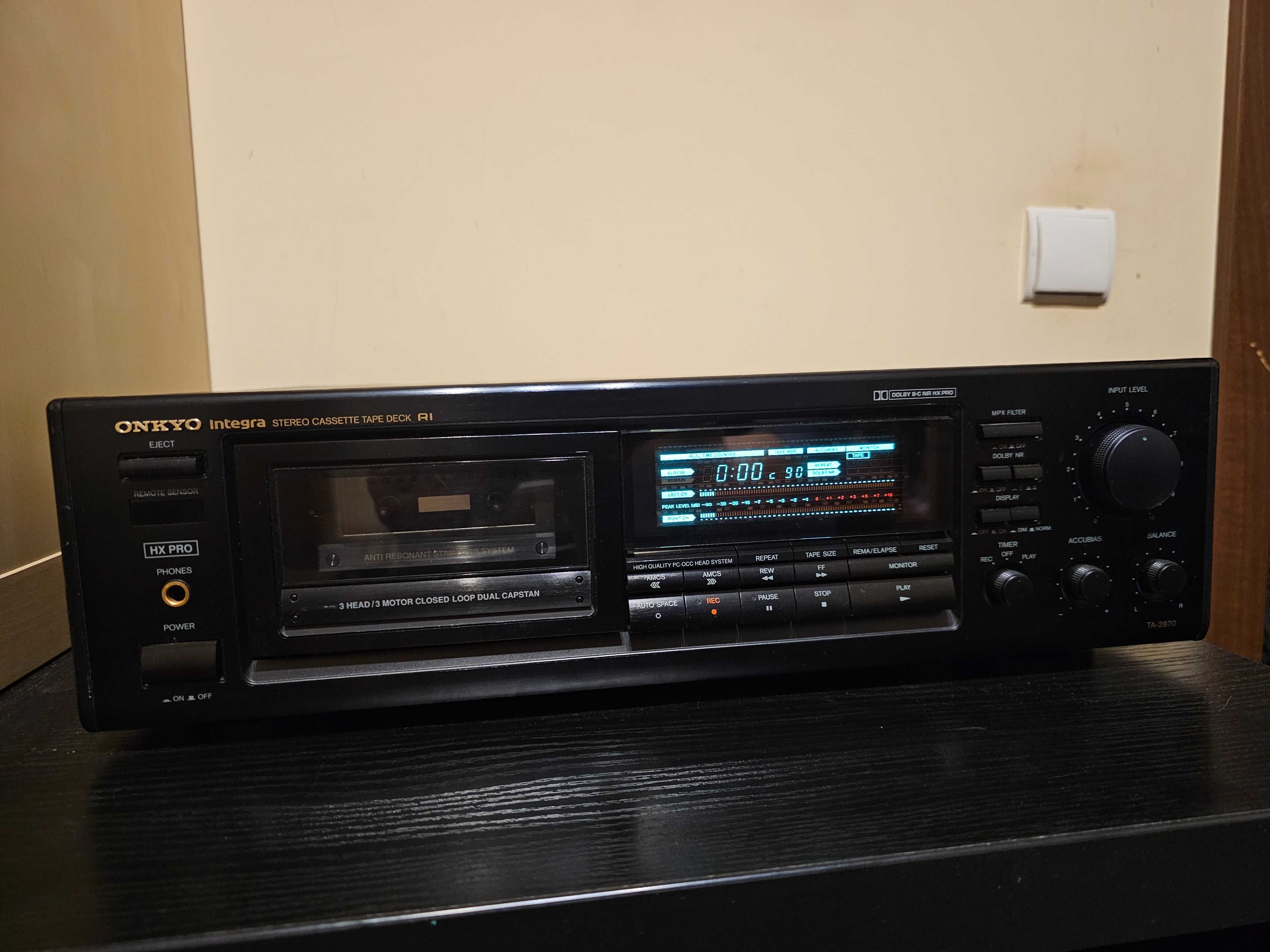 Onkyo Integra  TA-2870 3 Head top Model Nowe paski sprawny 100%