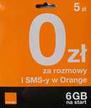 Kultowy prefiks 501. Starter Orange, 6GB na start, multisim