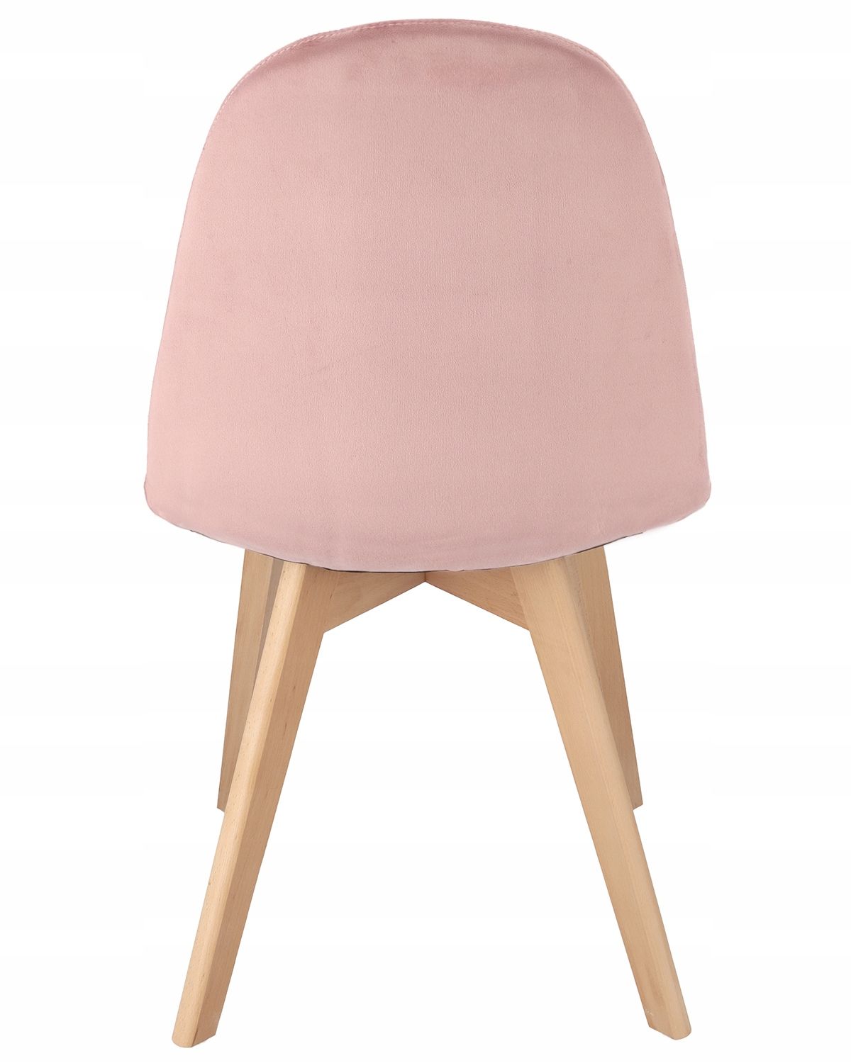 Krzesło COLIN różowe z aksamitnym welurem
