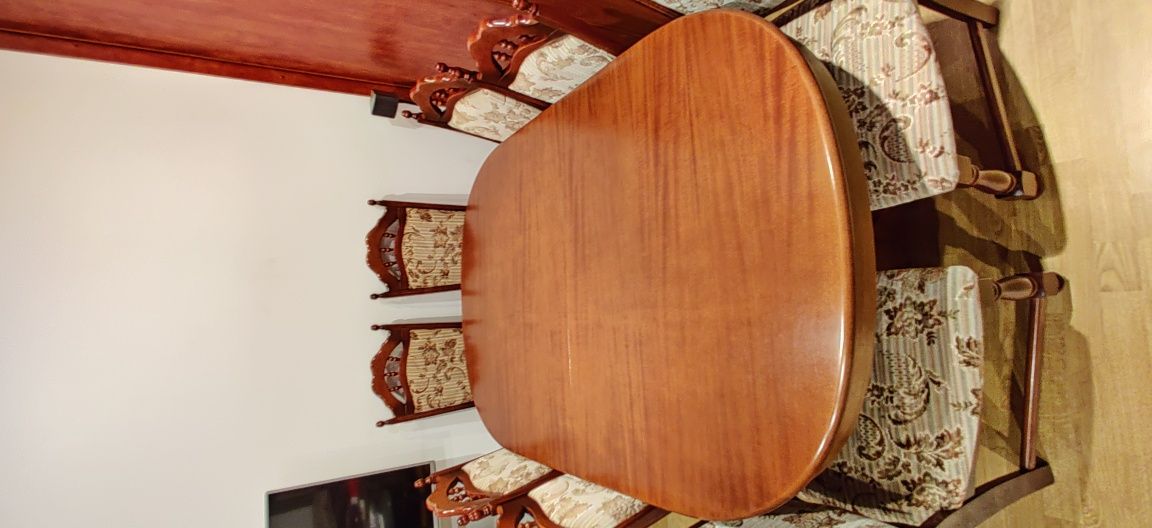 Stół rozkładany 160x100 (360x100) 12 krzeseł