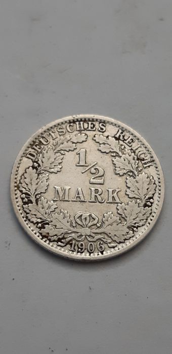 Niemcy Cesarstwo Niemieckie 1906 -1/2 marki mennica A