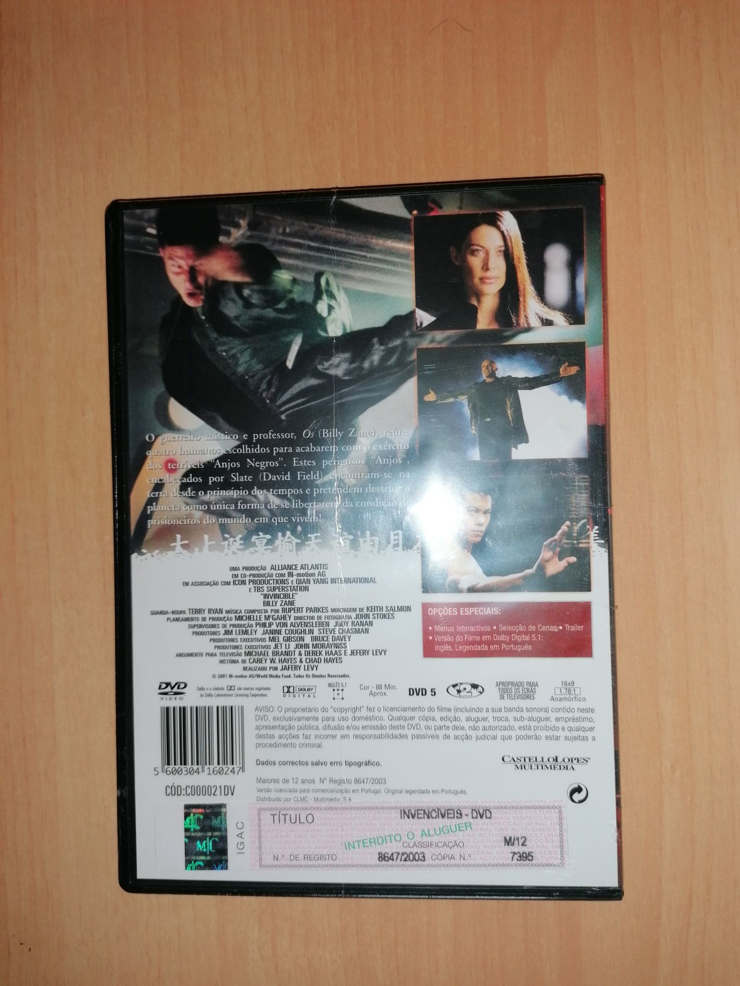 DVD NOVO e SELADO - Invencíveis ( Produzido por Mel Gibson e Jet Li )