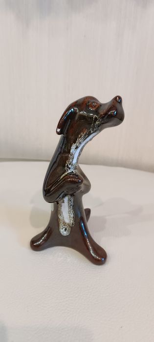 Поющая собака ЛКСФ керамика майолика.