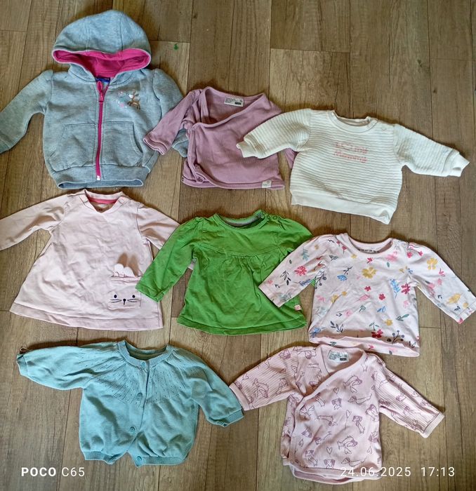 Zestaw bluzek dla niemowlaka rozmiar 62