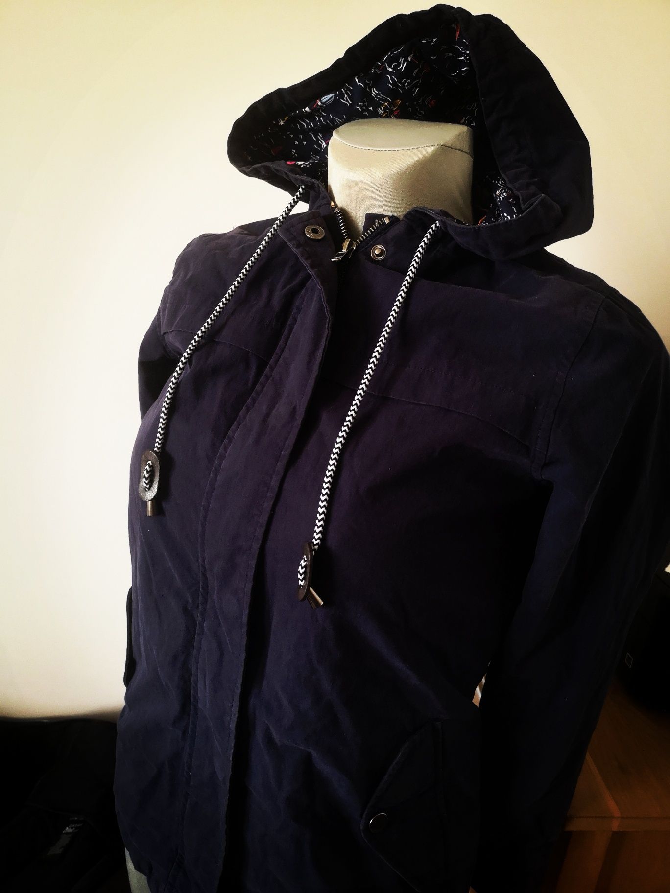 Kurtka parka 36 S  Dickins&Jones lekka granatowa