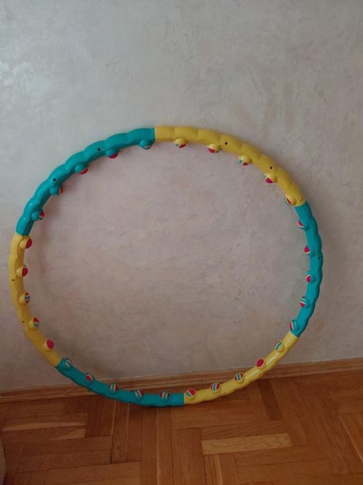 Спортивний обруч Hula Hoop з м'якими масажними кульками, розбірний, 6
