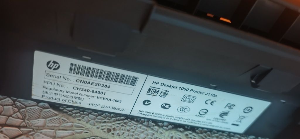 Drukarka HP Deskjet 1000 J110a ciemno szara używana atramentowa bez t