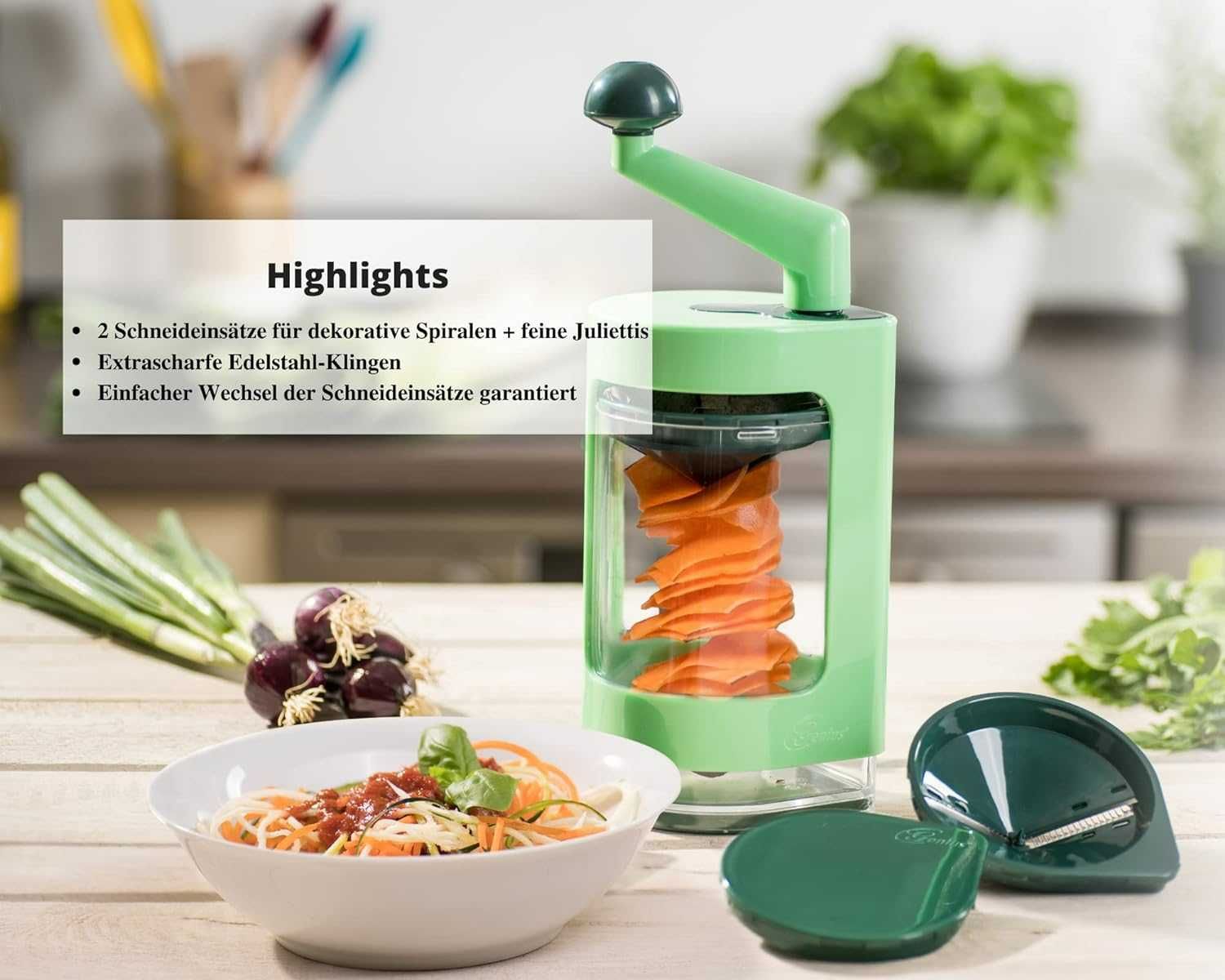 Szatkownica krajalnica do warzyw  SPIRALIZER 6 el.