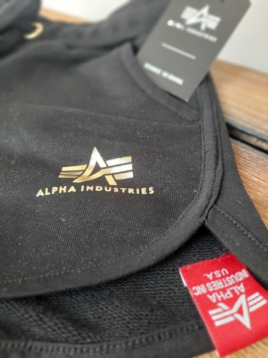 ALPHA INDUSTRIES szorty damskie Basic SL FOIL PRINT białe i czarne