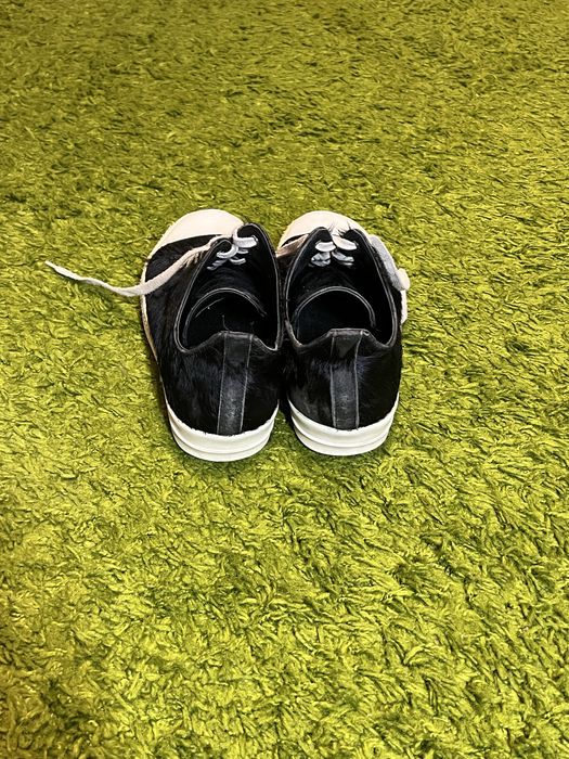 Rick owens ramones low pony hair black,archive,opium,ріки,рік овенс