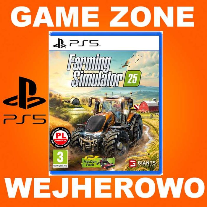 Farming Simulator 25 PS5 = PŁYTA PL Symulator Farmy 2025 + MacDon Pack