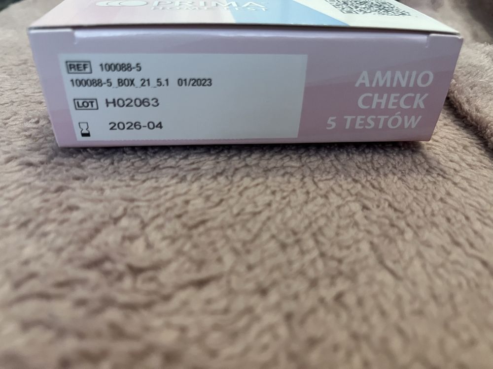 Amnio Check test do samokontroli wykrywający wyciek wód płodowych