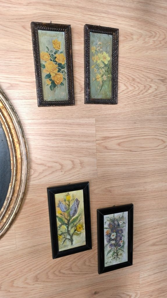 Conjunto 8 Quadros Vintage Florais – Pinturas e Impressões Antigas