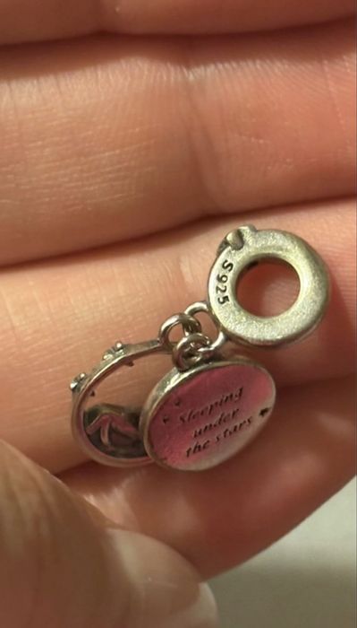 Charms podwójny - góry/noc pod gwiazdami