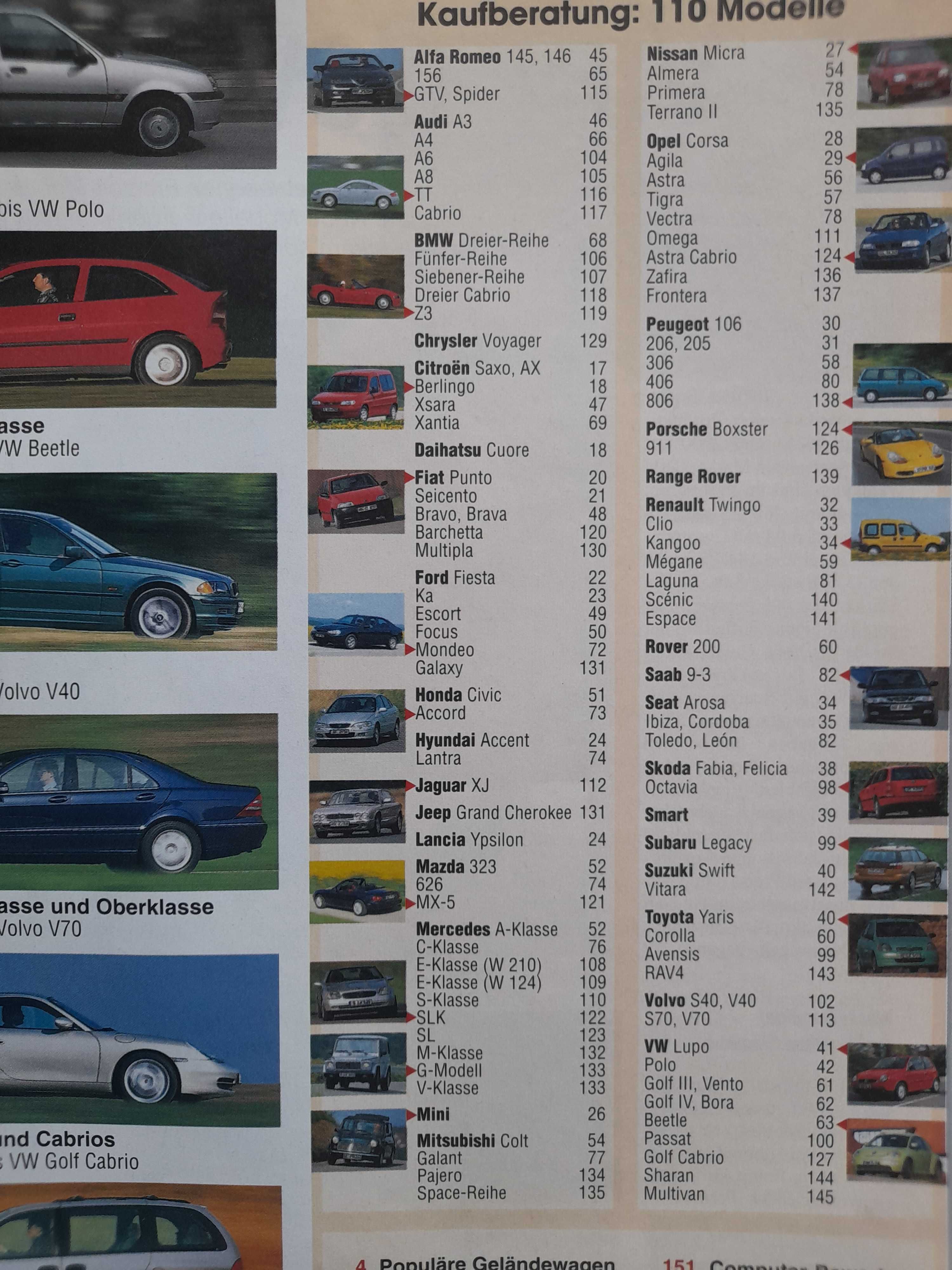 KATALOG Samochody Używane, Audi, BMW, Mercedes rok 2002