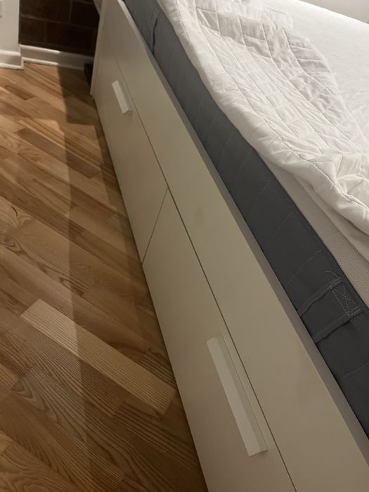 Ikea brimnes 140x200 zagłówek i materac